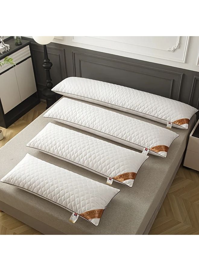 Premium Body Pillow 18 9x47 24 Inch White Soft Quilted Support Pillow For All Sleepers Machine Washable - Image 2